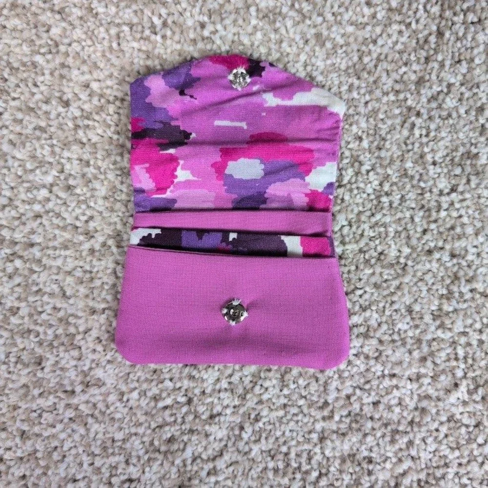 Pocket Wallet Purple‎ Camo Card Holder Small Clutch Mini Wallet Hand Crafted